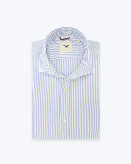 CAMISA DE RAYAS AZUL CLARO TWAY