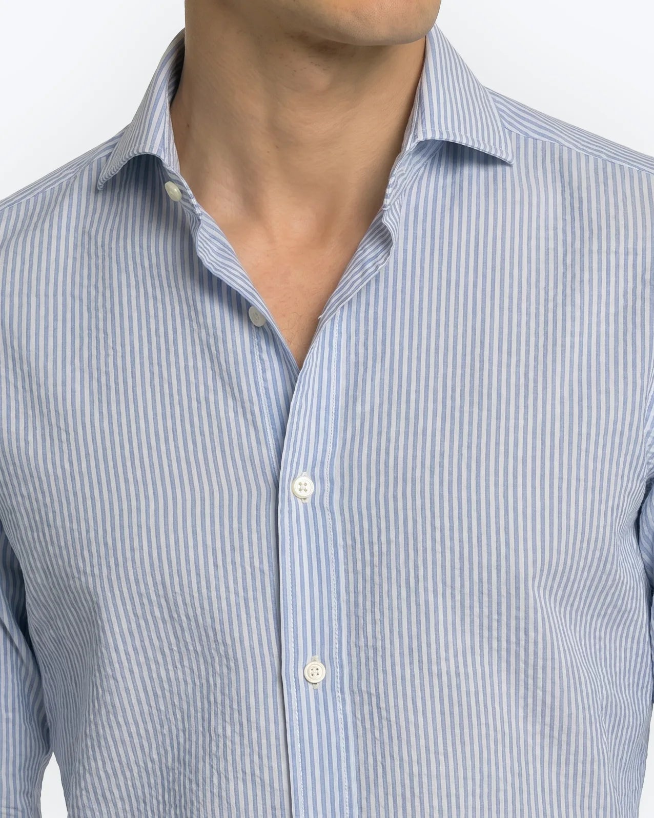 CAMISA RAYAS AZULES SEERSUCKER TWAY