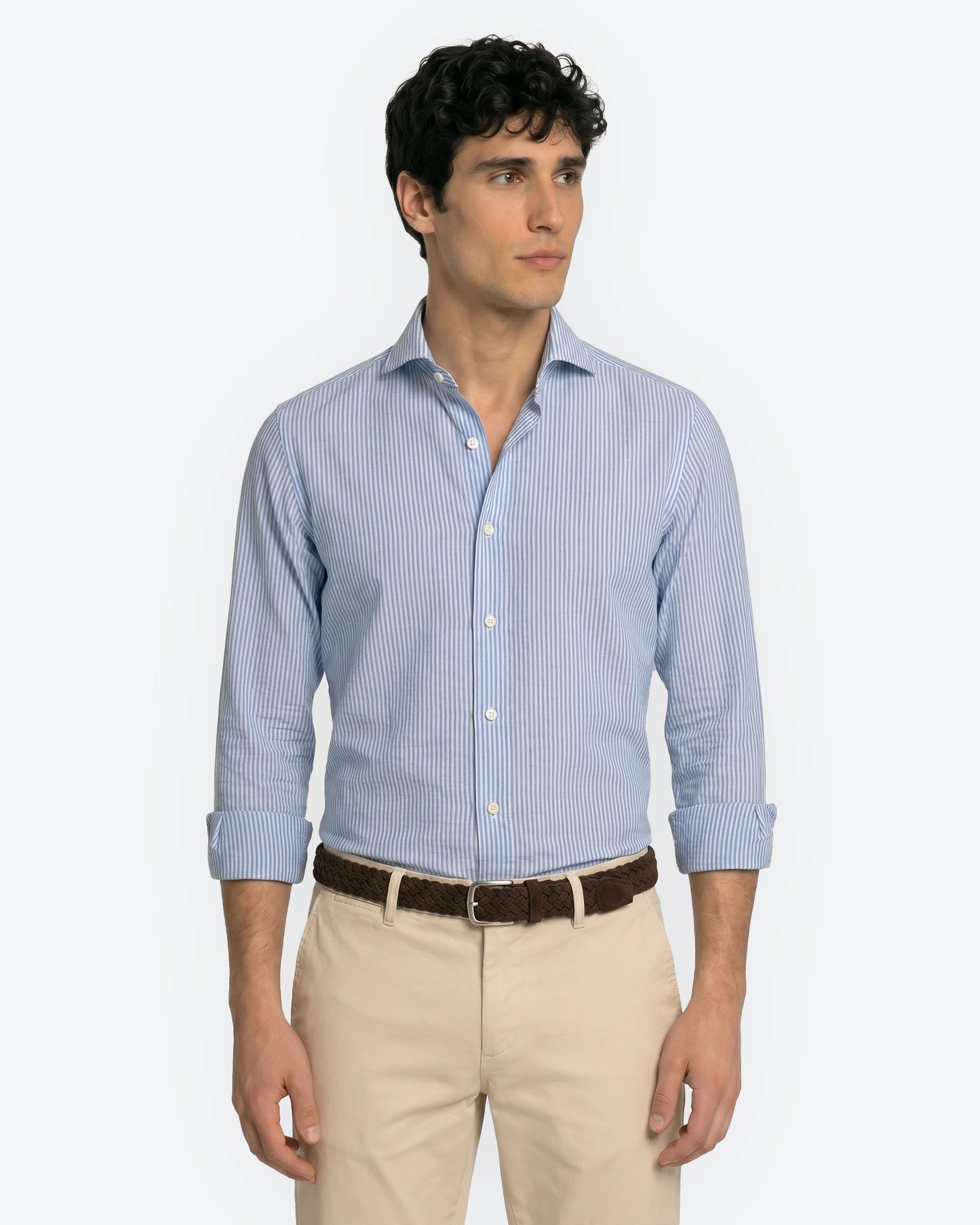 CAMISA RAYAS AZULES SEERSUCKER TWAY