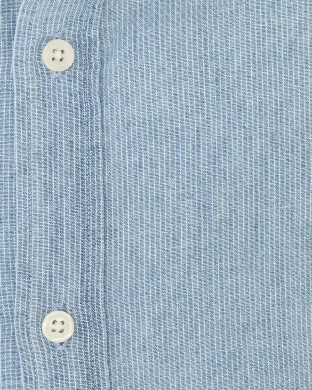 CAMISA AZUL LINO CON RAYA BLANCA TWAY
