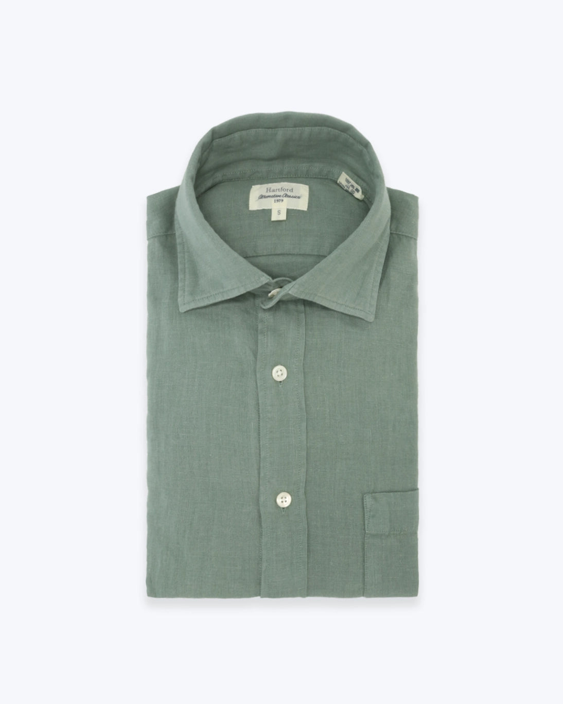 CAMISA VERDE DE LINO HARTFORD