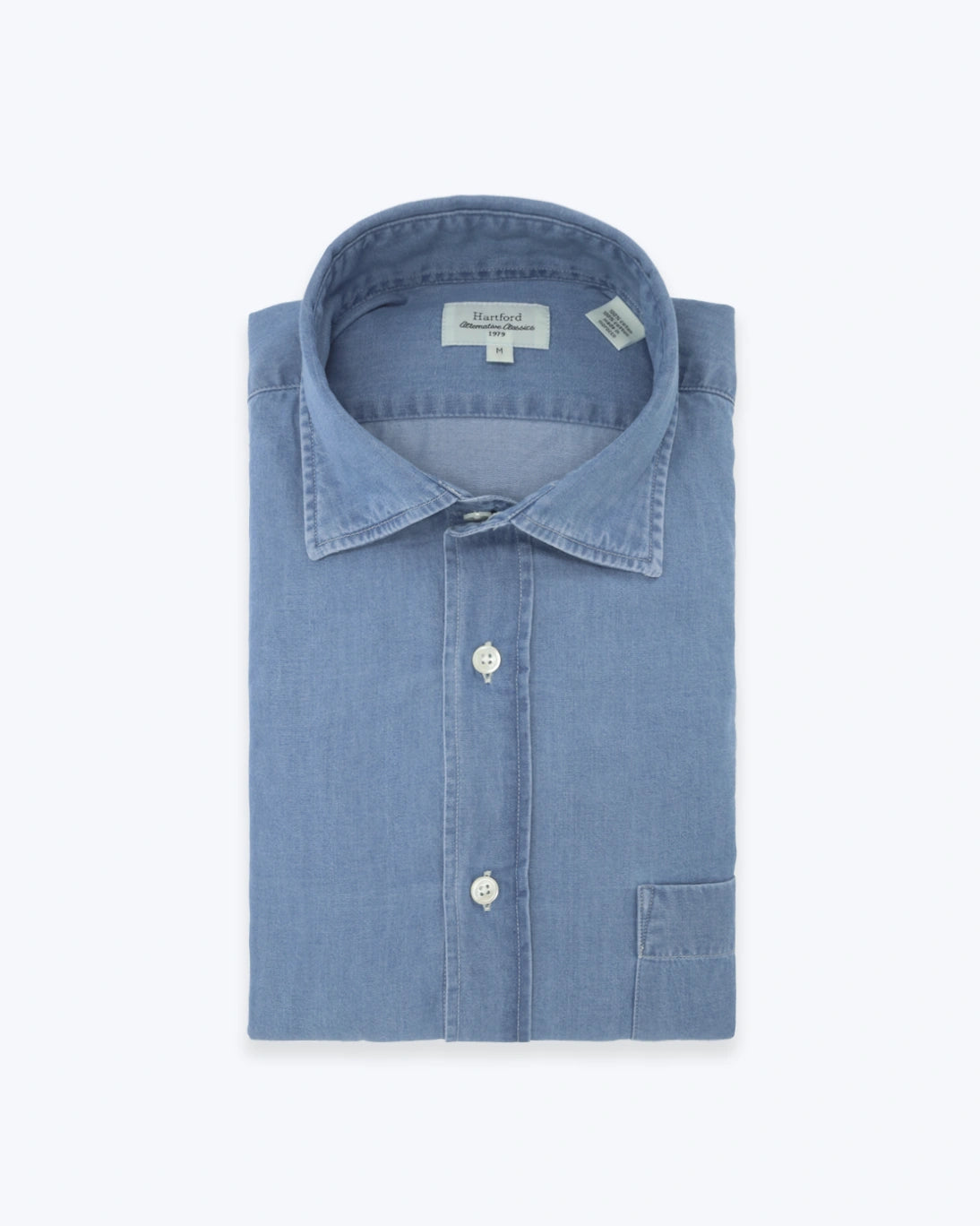 CAMISA DENIM CON BOLSILLO HARTFORD