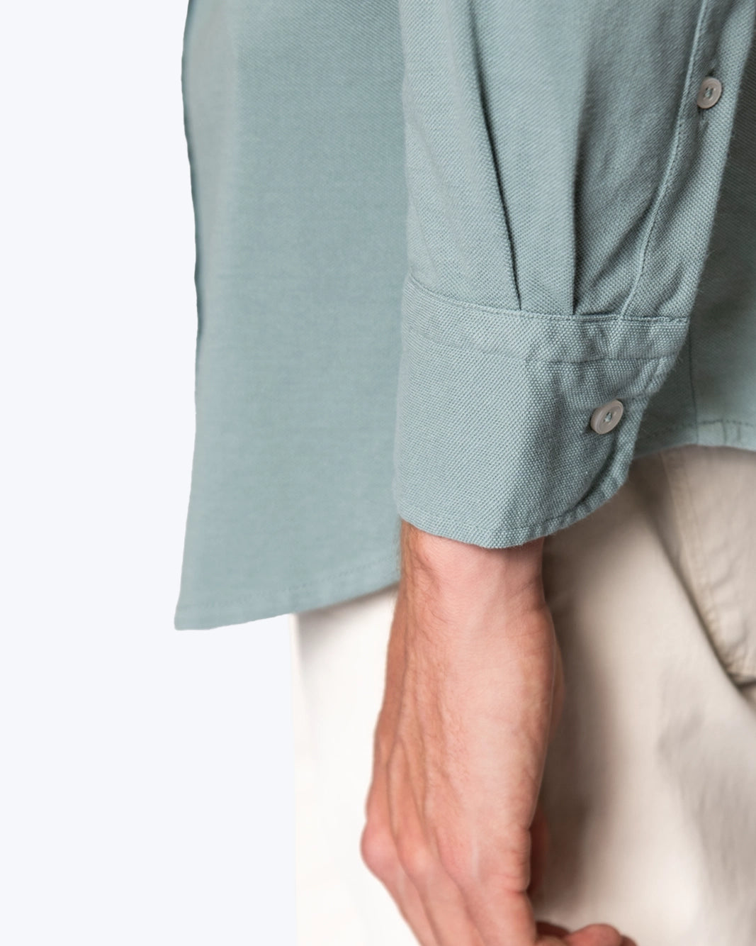 CAMISA DE PIQUÉ VERDE AGUA TWAY