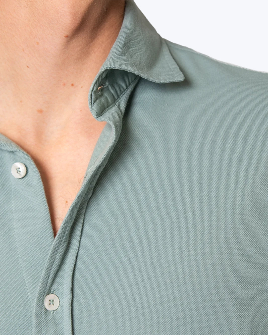 CAMISA DE PIQUÉ VERDE AGUA TWAY