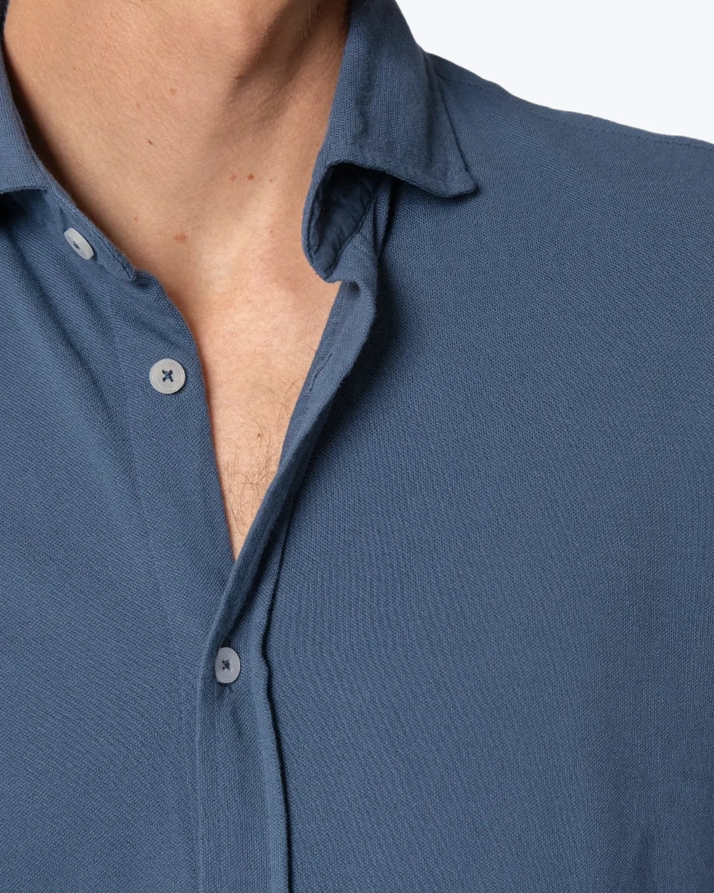 CAMISA DE PIQUÉ AZUL TWAY