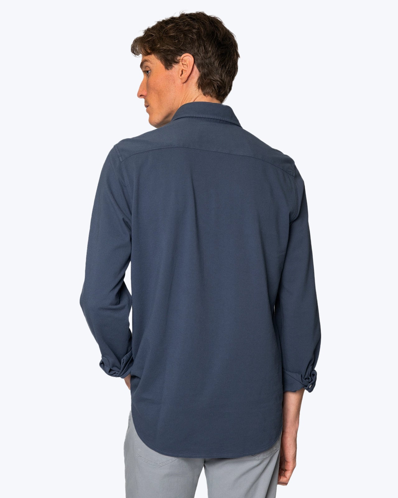 CAMISA DE PIQUÉ AZUL DENIM TWAY
