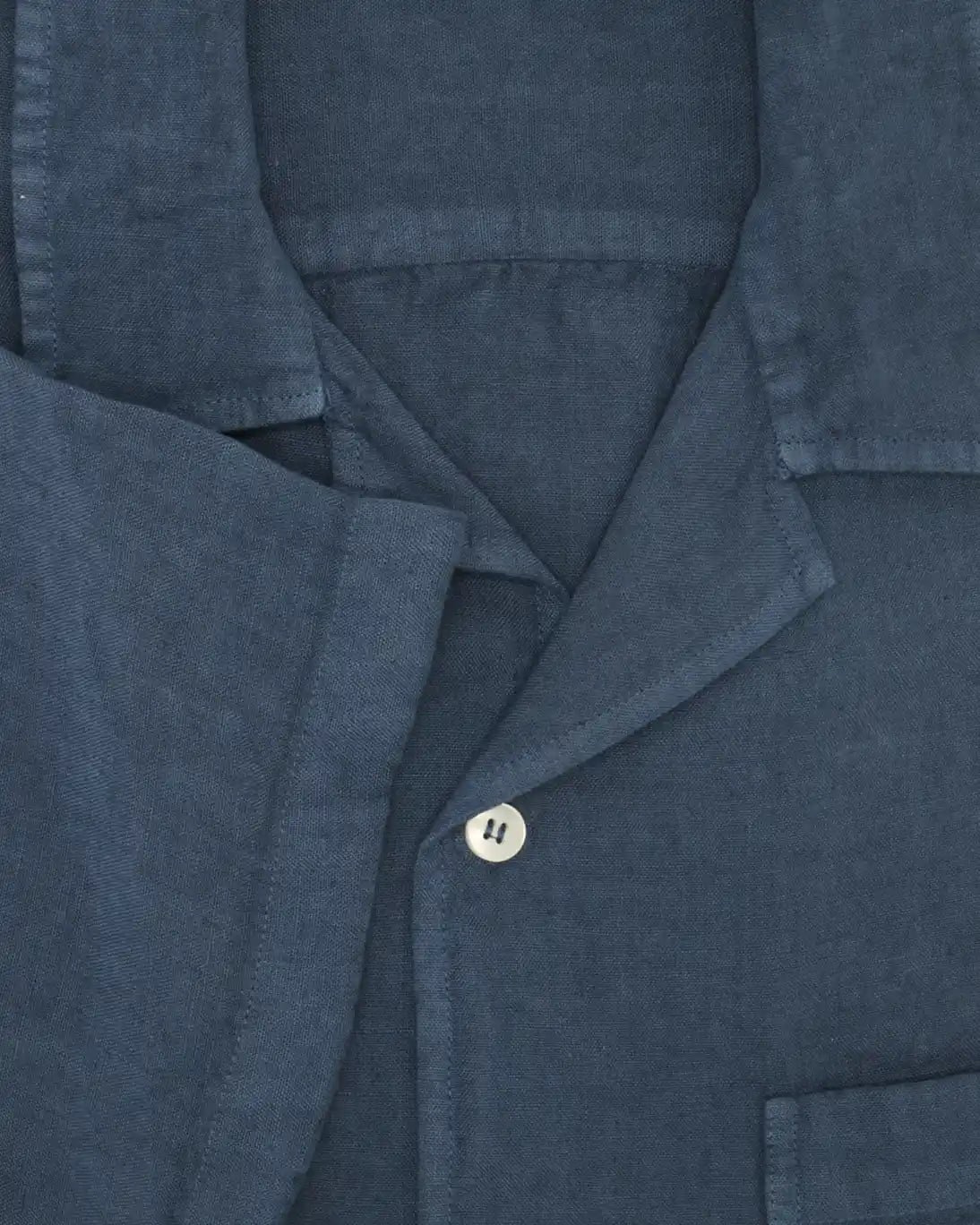 CAMISA DE LINO MANGA CORTA AZUL SEVENTY