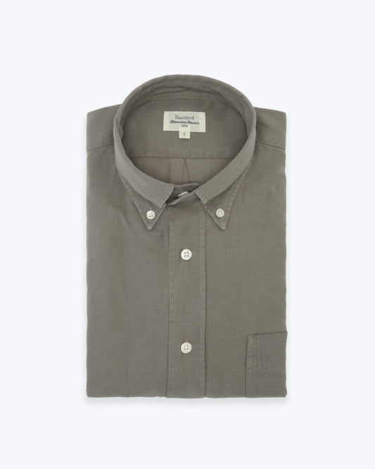 CAMISA GRIS CON CUELLO ABOTONADO HARTFORD