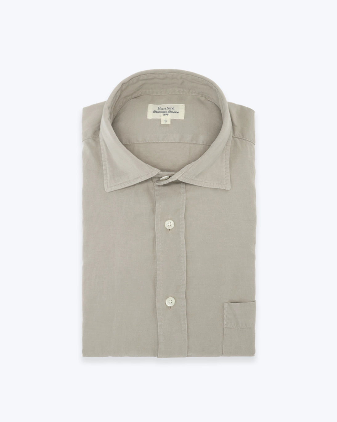 CAMISA GRIS CLARO CON BOLSILLO HARTFORD