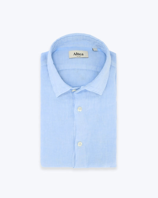 CAMISA DE LINO AZUL CELESTE ALTEA