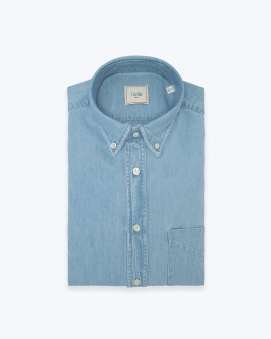 CAMISA DENIM CLARO CON BOLSILLO GALLIA 1958