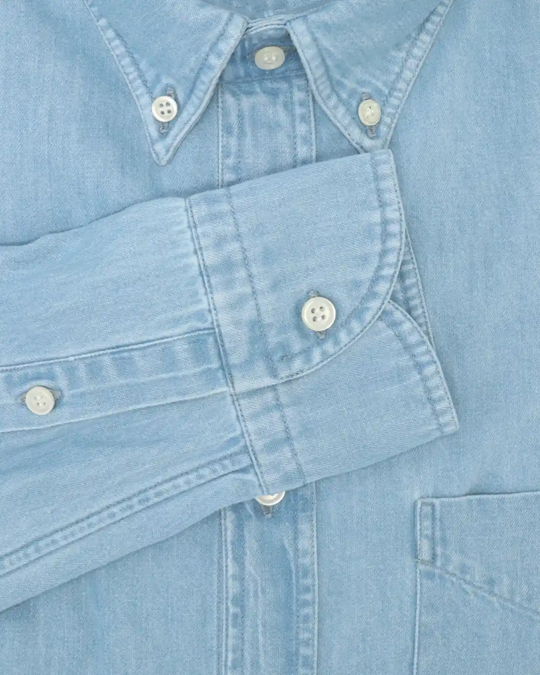 CAMISA DENIM CLARO CON BOLSILLO GALLIA 1958