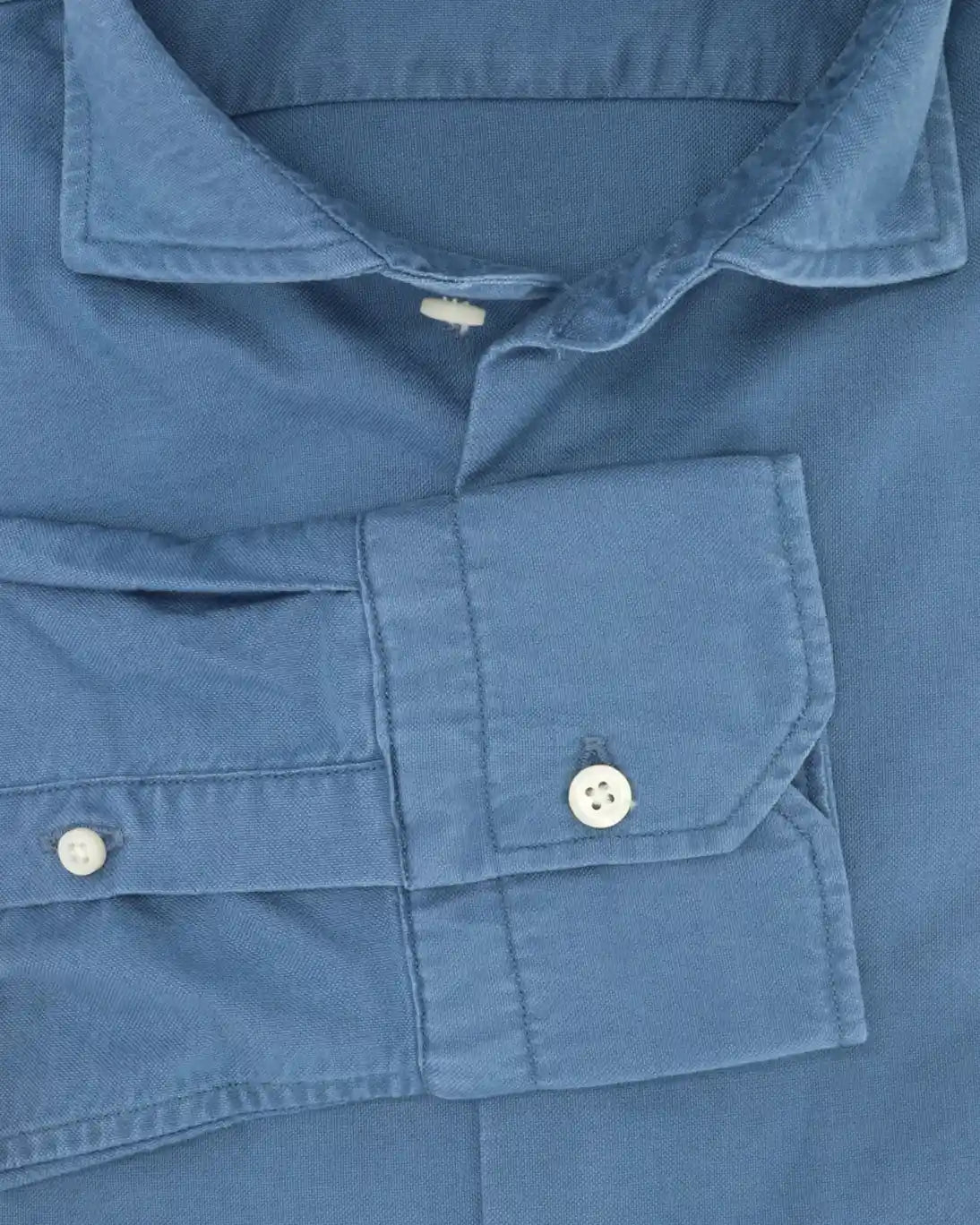 CAMISA AZUL DE ALGODÓN BASTONCINO