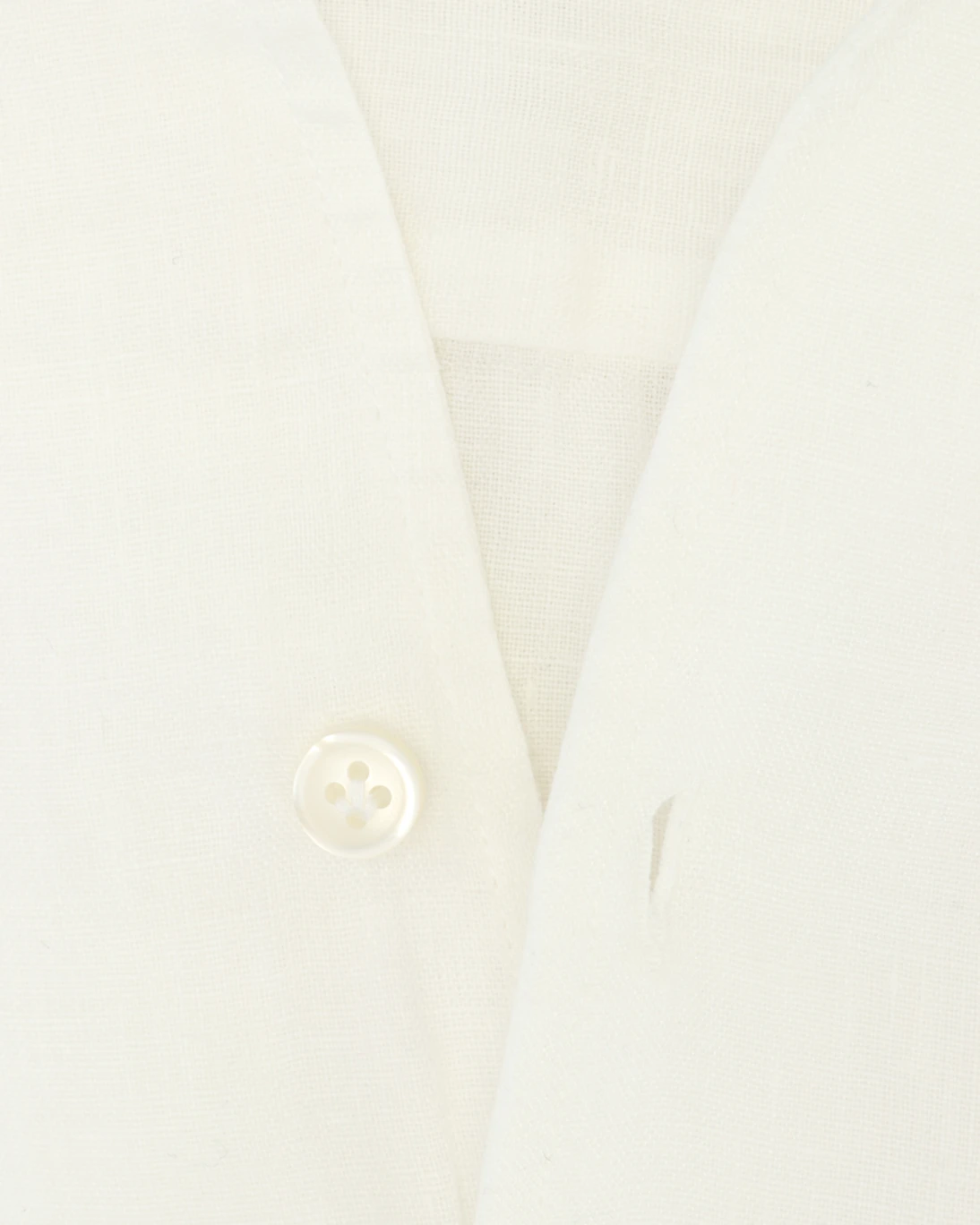 CAMISA DE LINO BLANCA CON CUELLO MAO SONRISA