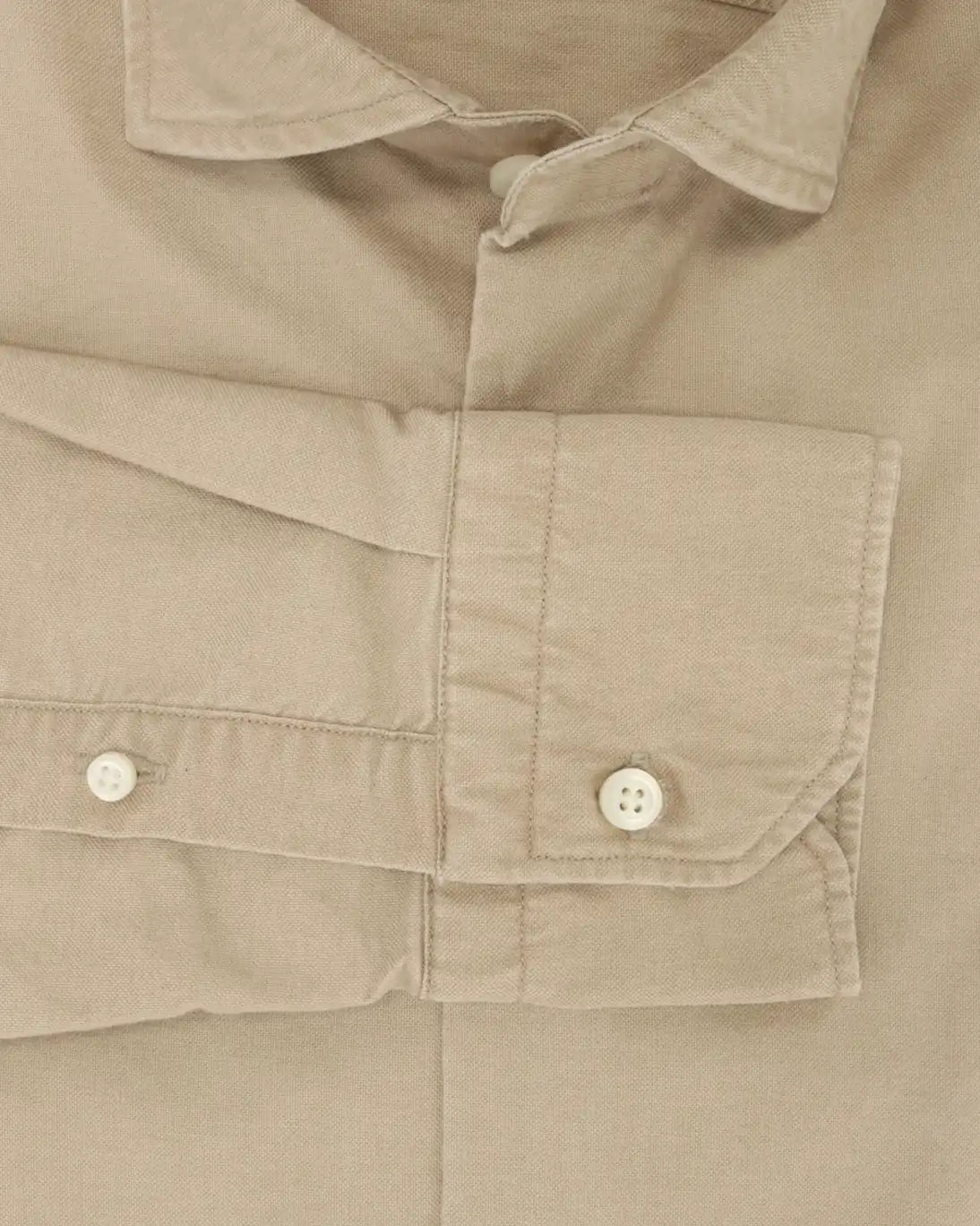 CAMISA BEIGE OSCURO DE ALGODÓN BASTONCINO