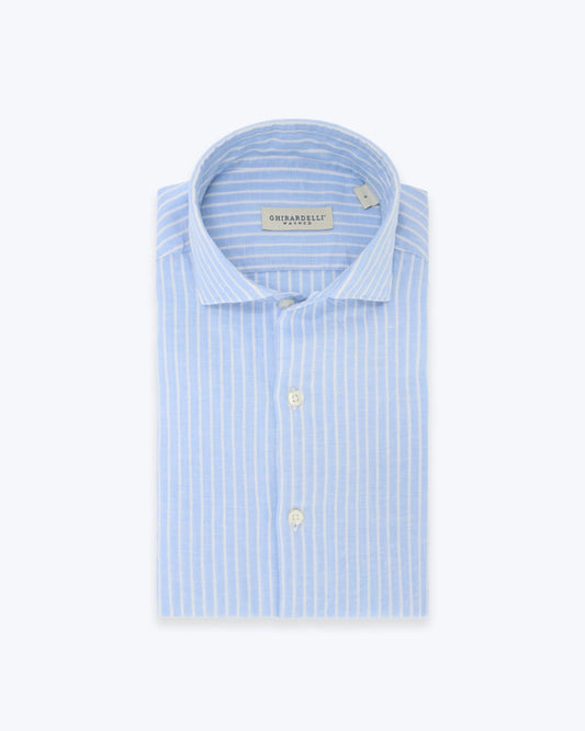 CAMISA DE LINO Y ALGODÓN RAYAS GHIRARDELLI