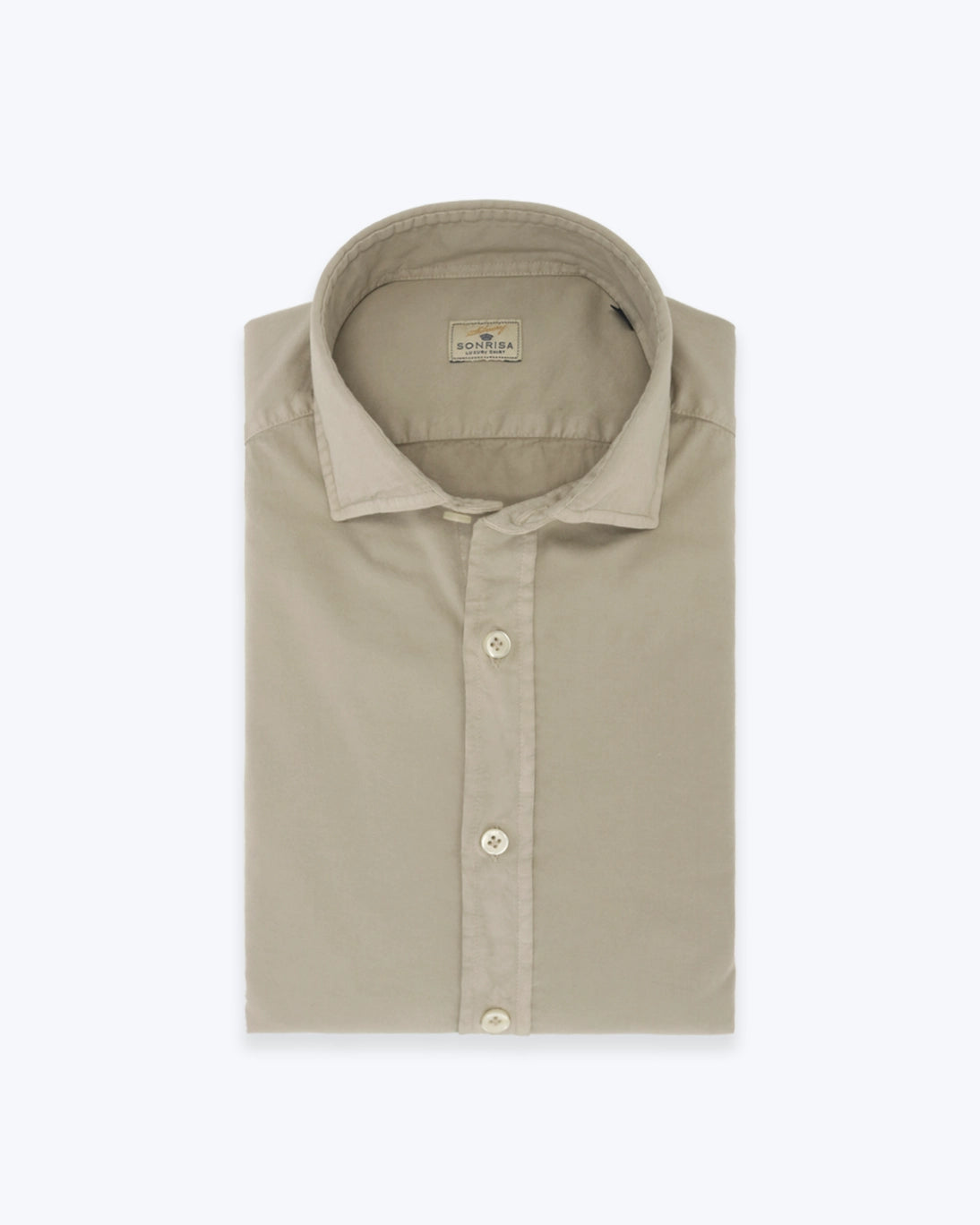 CAMISA POPELÍN BEIGE SONRISA
