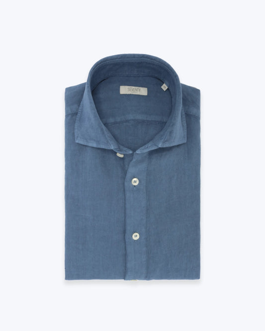 CAMISA DE LINO AZUL SEVENTY