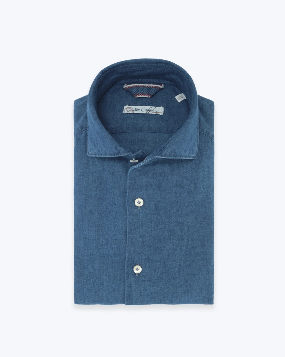 CAMISA CON LINO DENIM OSCURA NEW ENGLAND