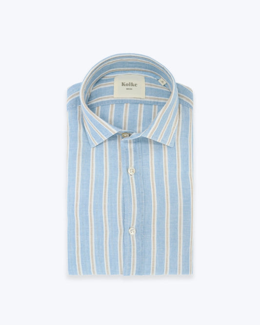 CAMISA DE LINO Y ALGODÓN RAYAS KOIKE