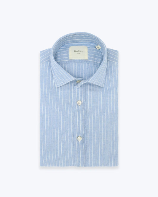 CAMISA DE LINO Y ALGODÓN CON RAYAS KOIKE