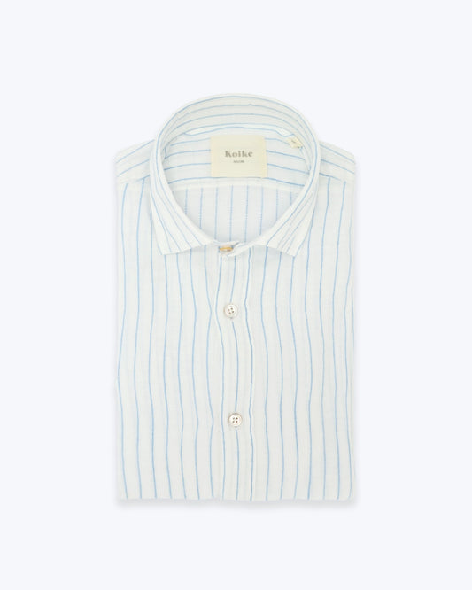CAMISA DE LINO BLANCA CON RAYAS KOIKE