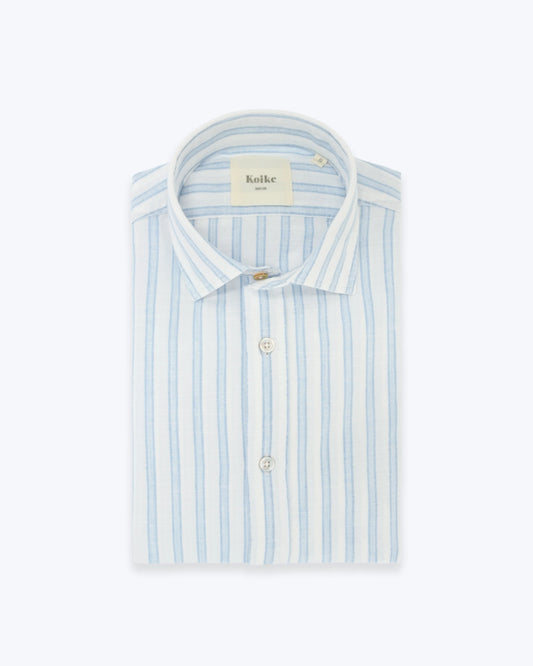 CAMISA DE ALGODÓN BLANCA CON RAYAS KOIKE