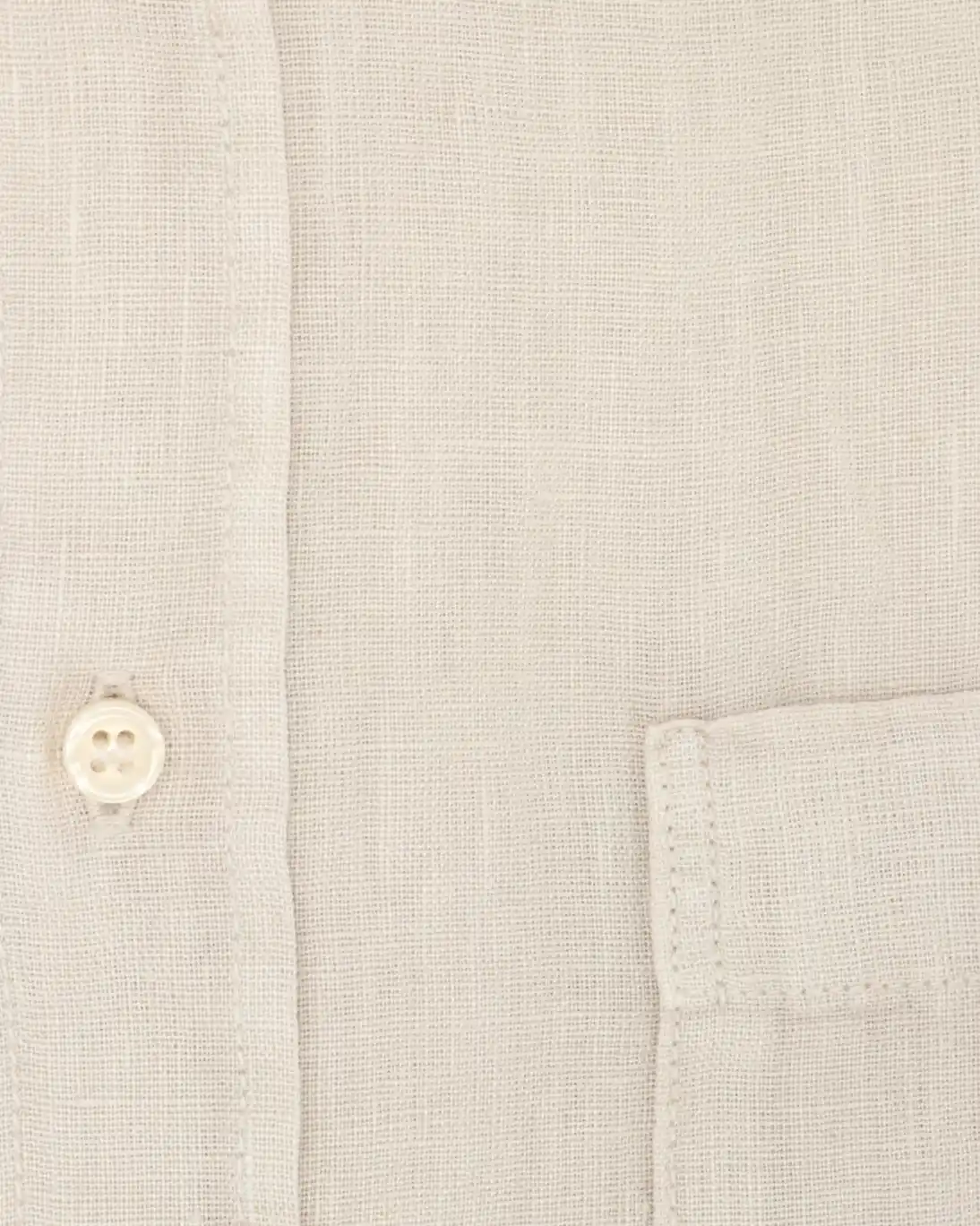CAMISA BEIGE DE LINO CON BOLSILLO SEEMS