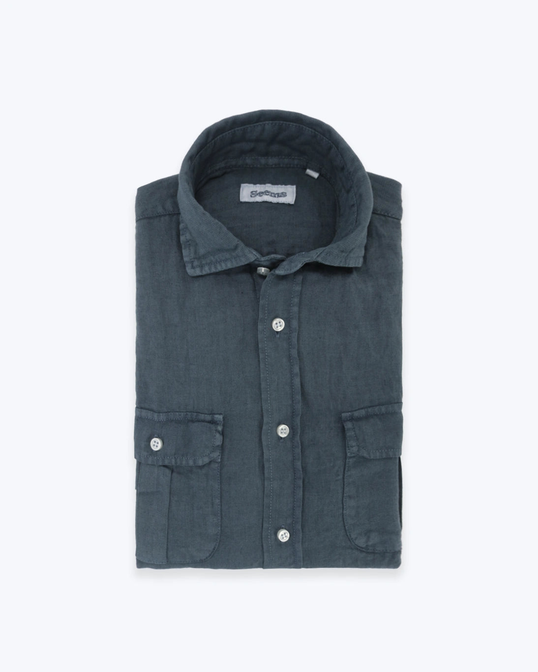 GUAYABERA DE LINO PETRÓLEO SEEMS