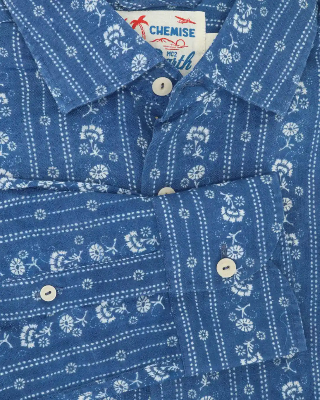 CAMISA DE LINO ESTAMPADA MC2
