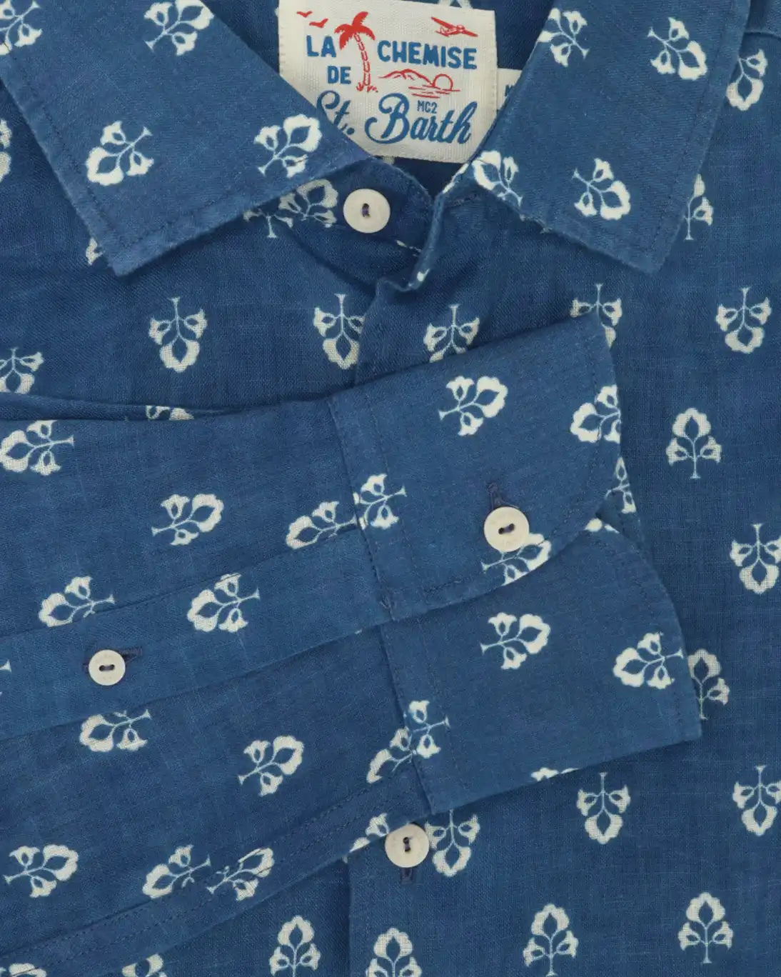 CAMISA DE LINO ESTAMPADA MC2
