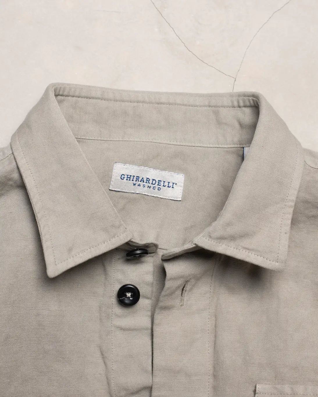 SOBRECAMISA DE LINO BEIGE GRISÁCEO GHIRARDELLI