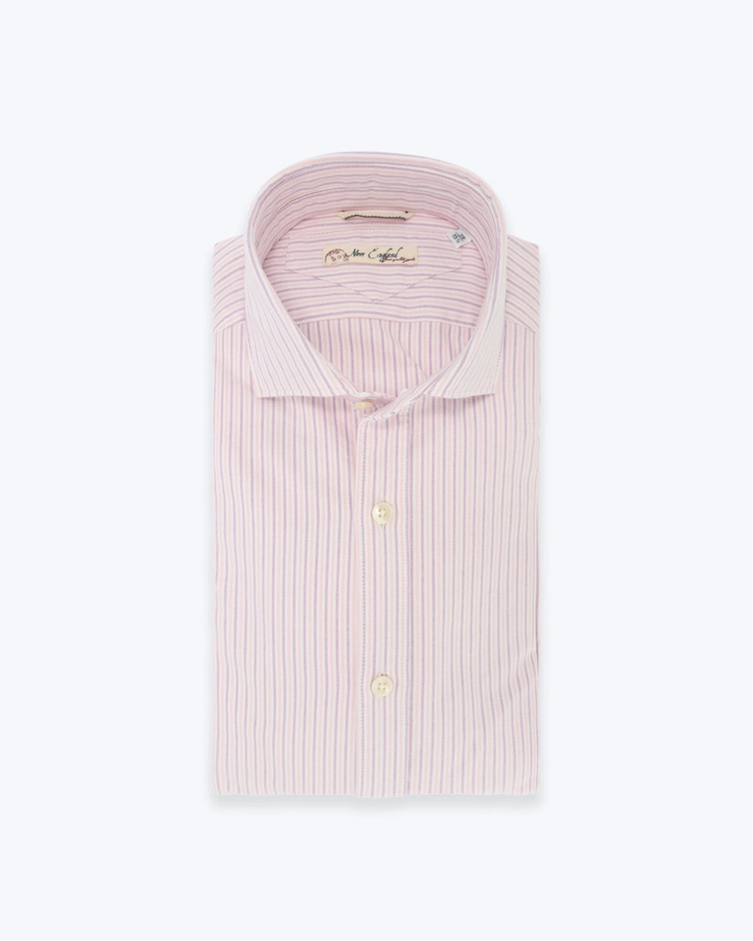 CAMISA CON RAYAS ROSAS Y MORADAS NEW ENGLAND
