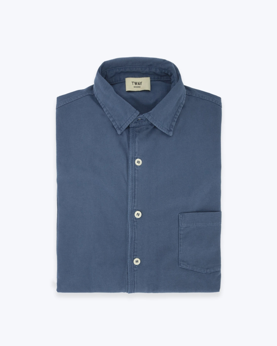 CAMISA DE JERSEY AZUL MEDIO TWAY