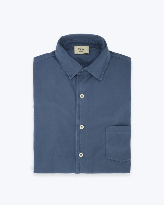 CAMISA DE JERSEY AZUL MEDIO TWAY