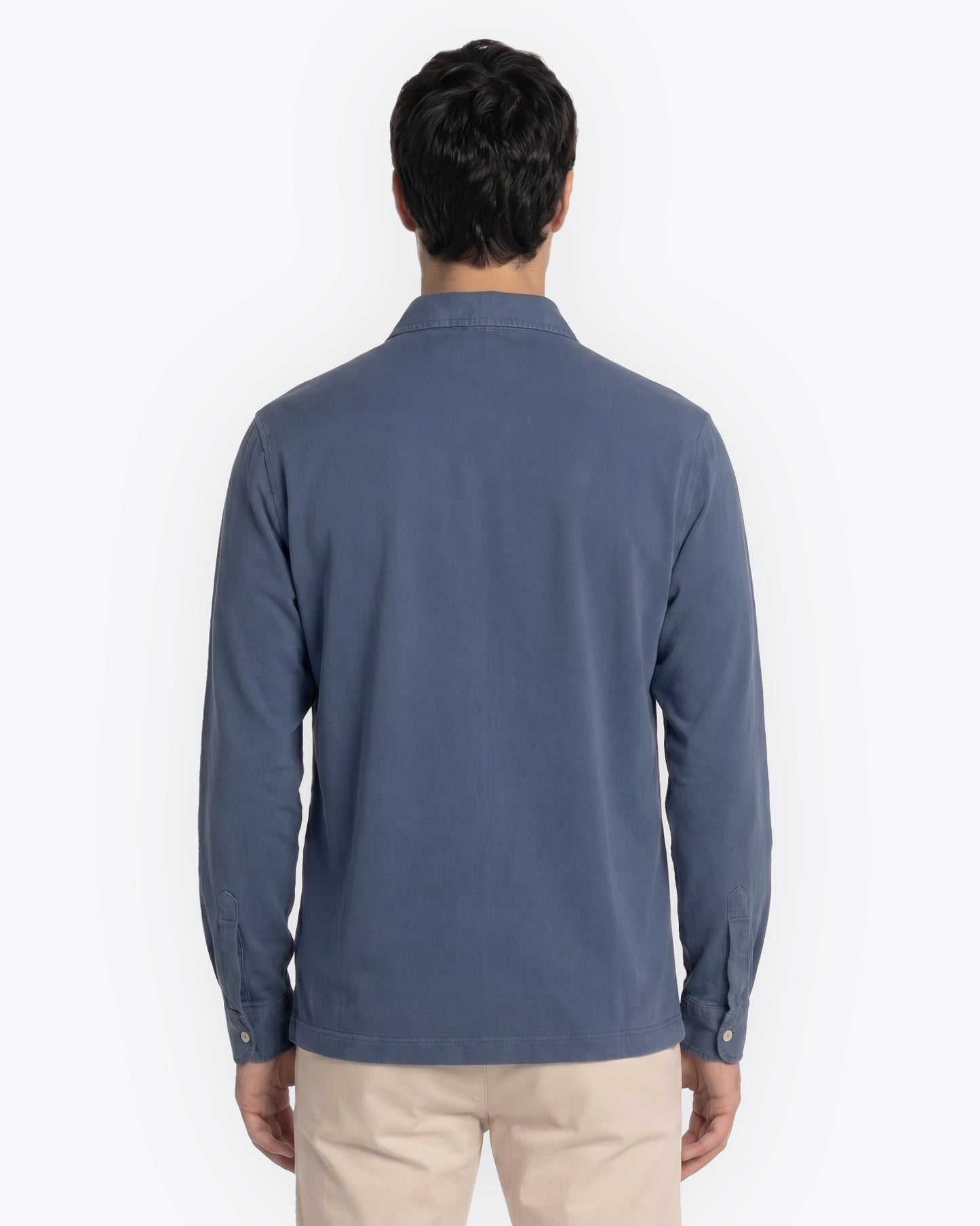 CAMISA DE JERSEY AZUL MEDIO TWAY