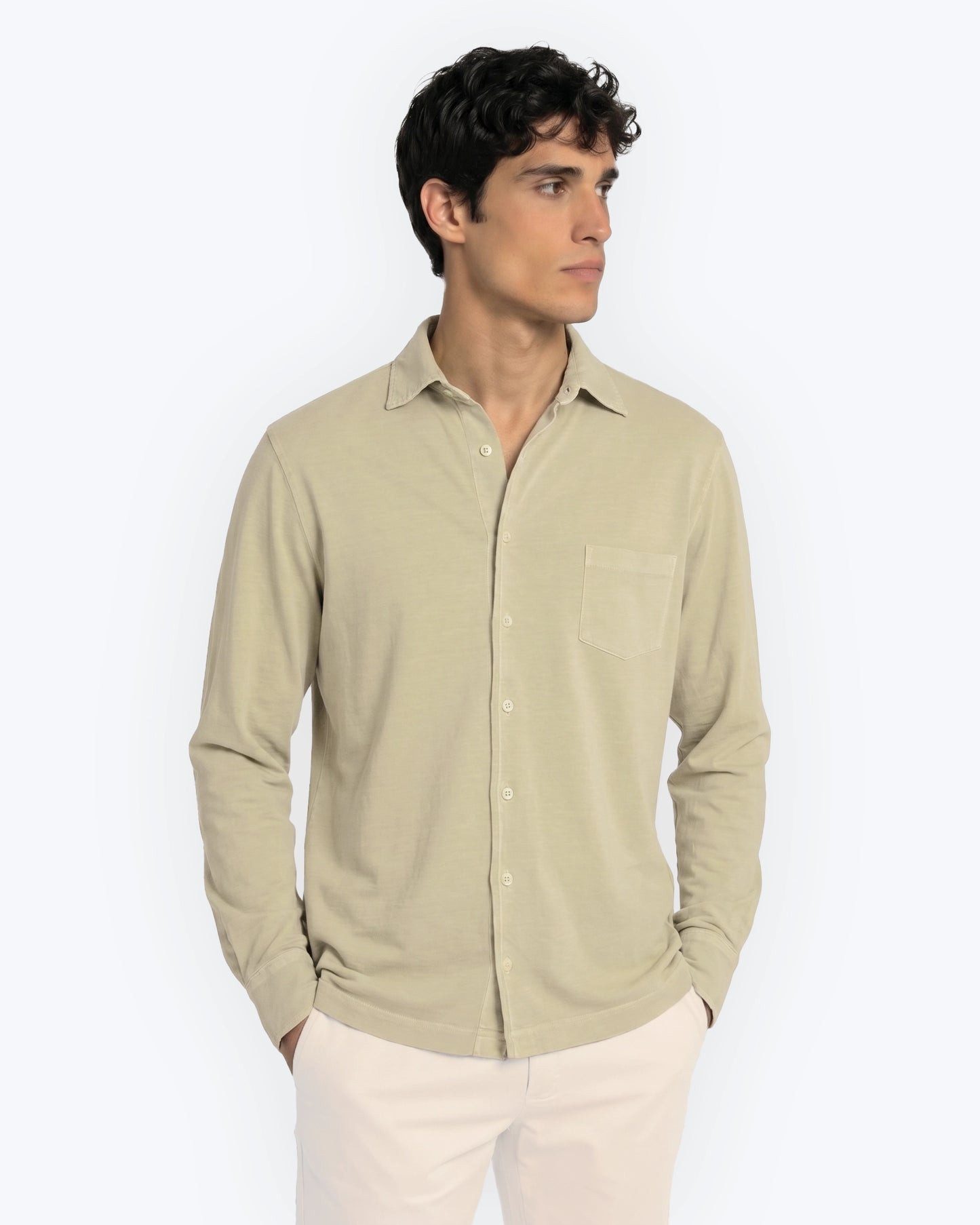 CAMISA DE JERSEY BEIGE TWAY