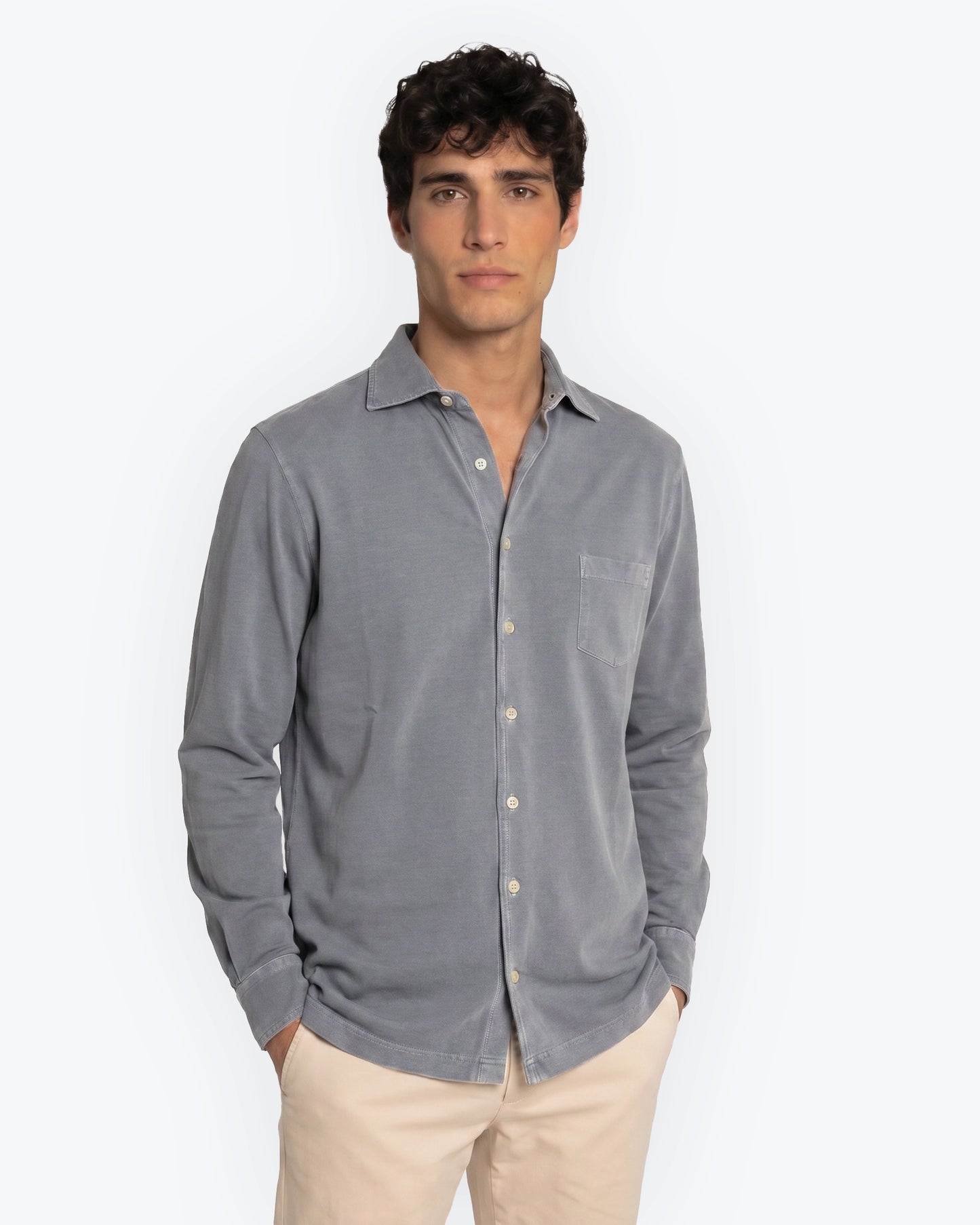 CAMISA DE JERSEY AZUL TWAY