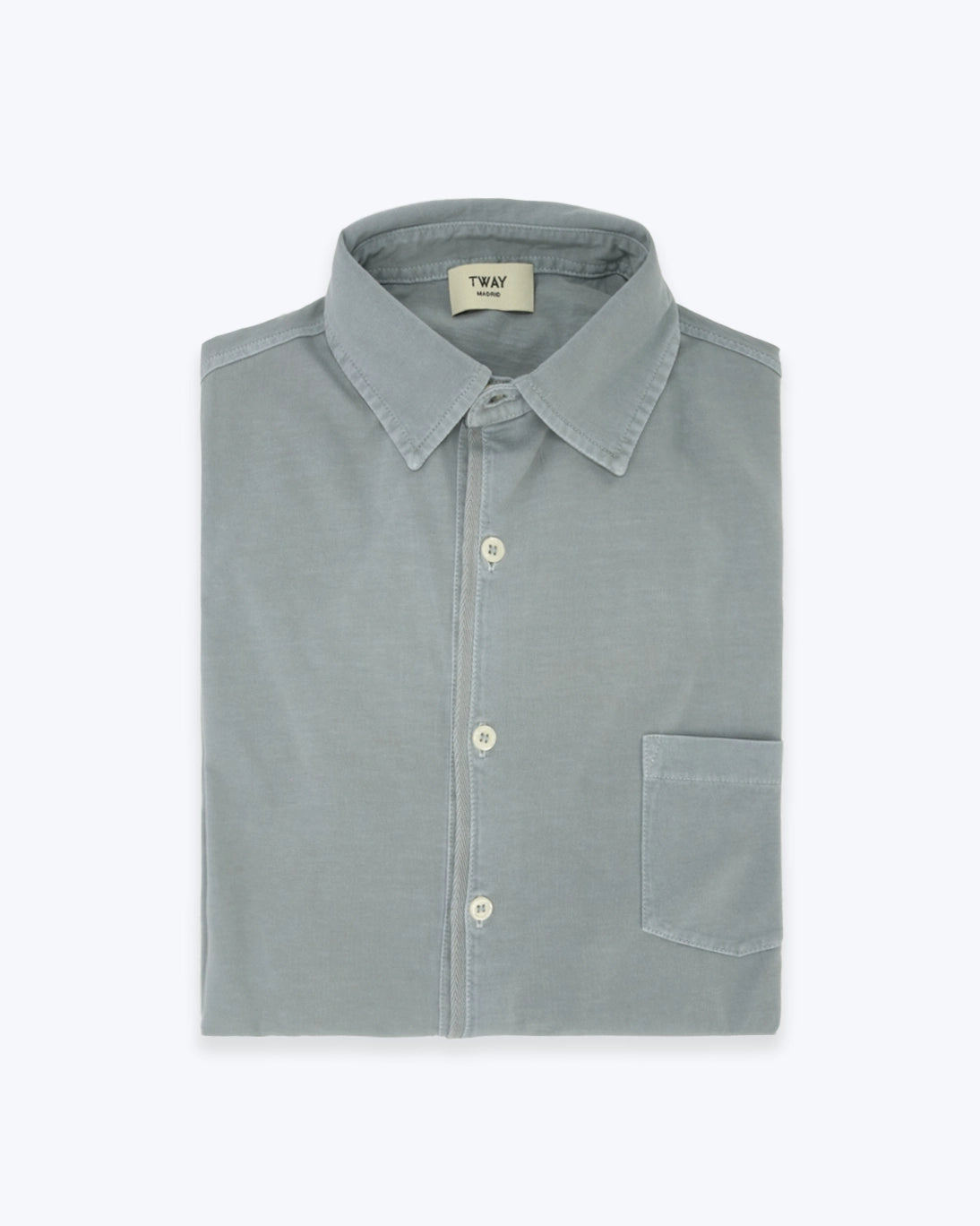 CAMISA DE JERSEY VERDE GRISÁCEA TWAY