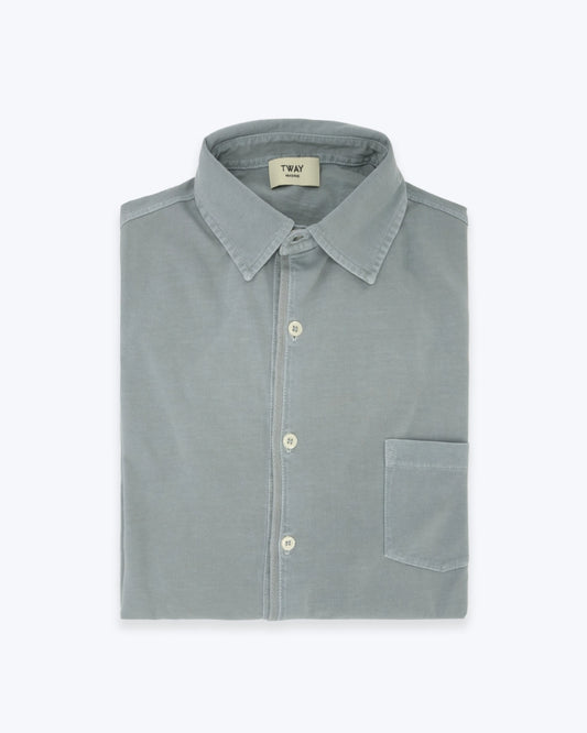 CAMISA DE JERSEY VERDE GRISÁCEA TWAY