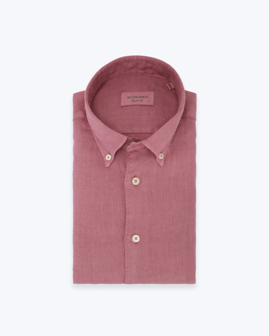 CAMISA LINO ROSA OSCURO MASTRICAMICIAI