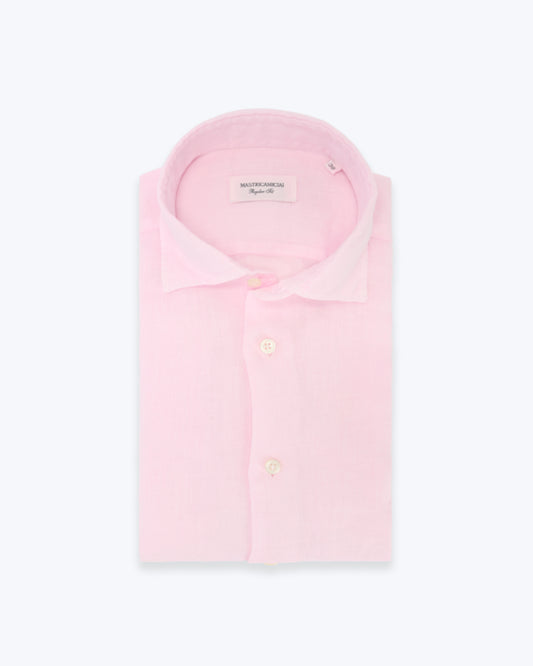 CAMISA LINO ROSA CLARO MASTRICAMICIAI
