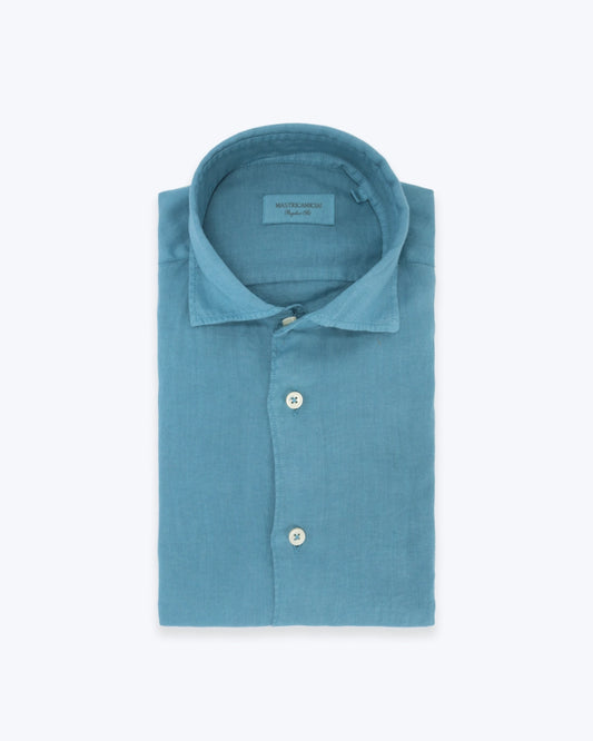 CAMISA LINO AZUL MASTRICAMICIAI