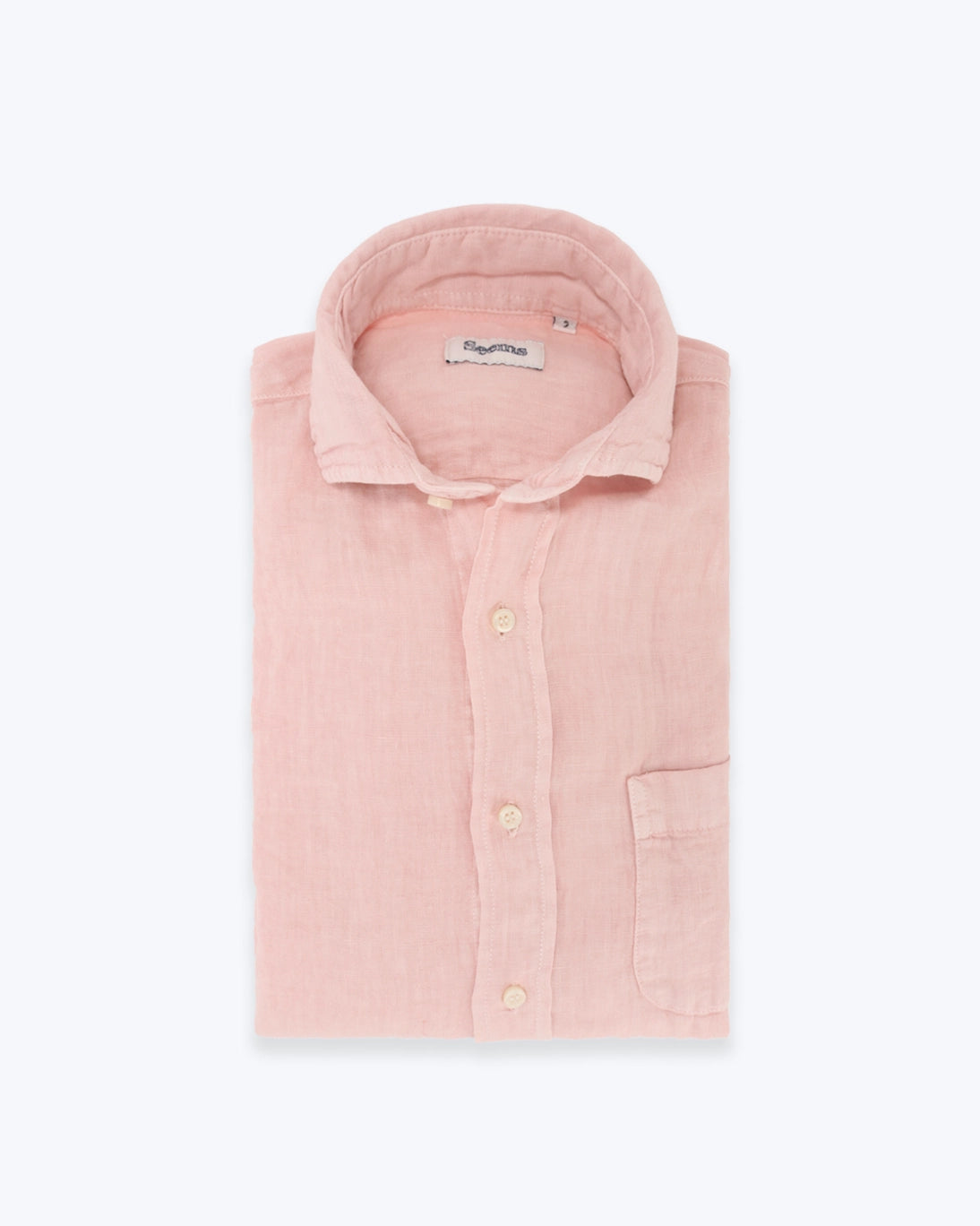 CAMISA ROSA DE LINO CON BOLSILLO SEEMS