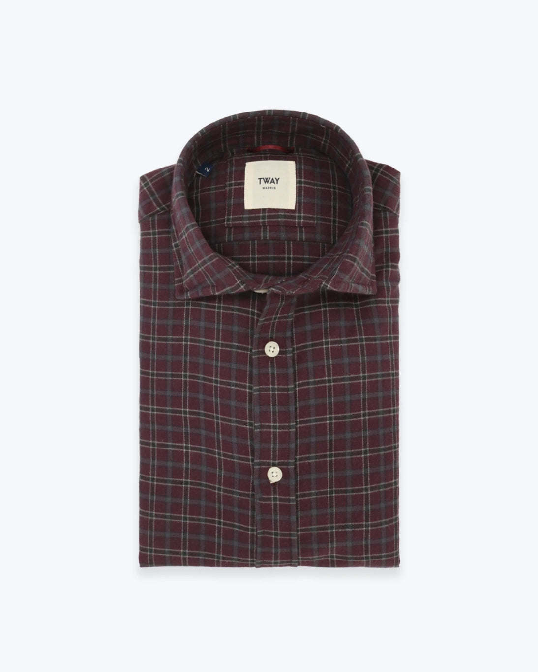 CAMISA DE CUADROS BERENJENA TWAY