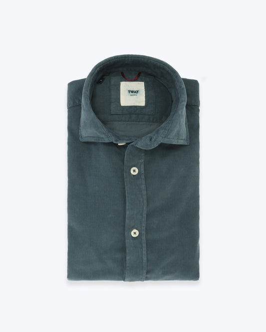CAMISA MICROPANA VERDE GRISÁCEO TWAY
