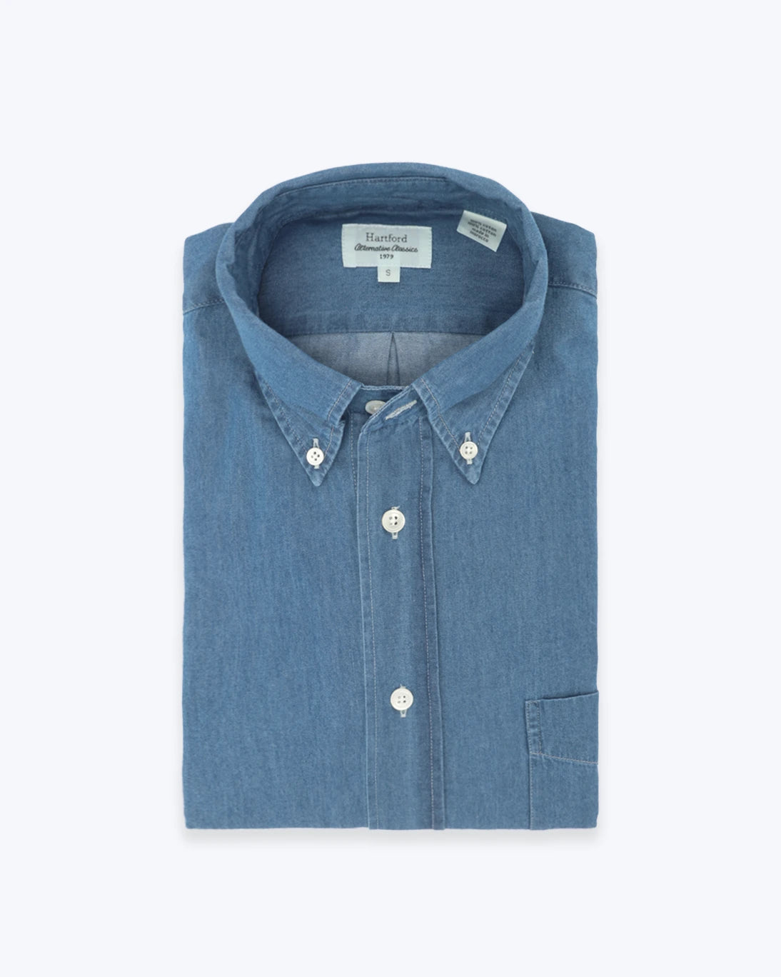 CAMISA HARTFORD DENIM AZUL CLARO