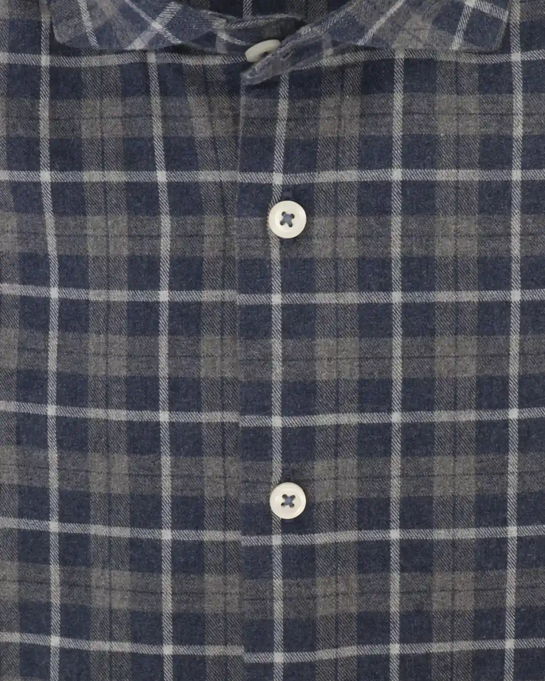 CAMISA BASTONCINO DE CUADROS AZUL Y GRIS