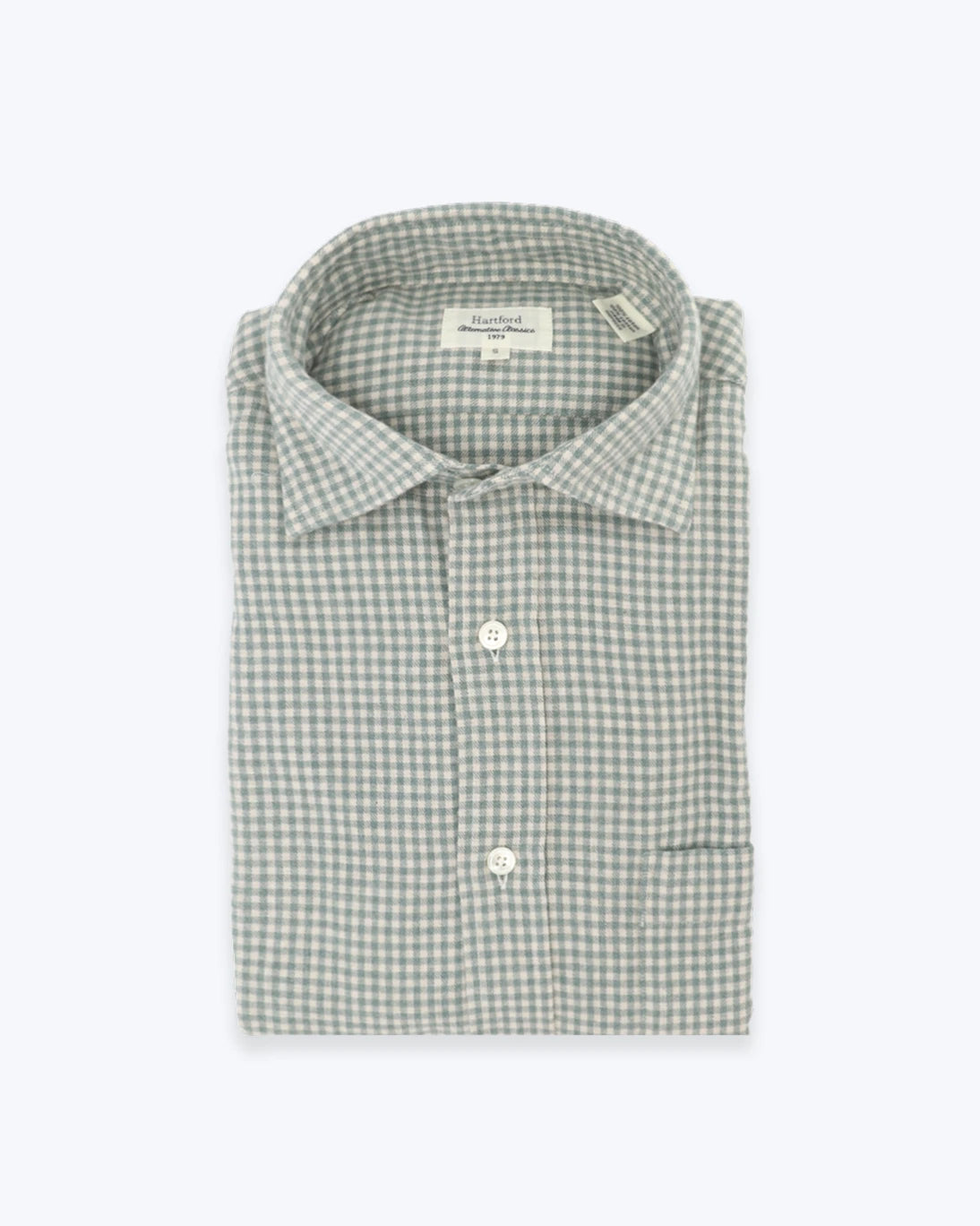 CAMISA HARTFORD PAUL CUADRO VERDE