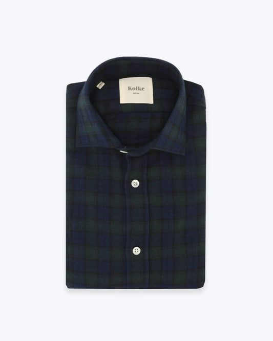 CAMISA KOIKE DE CUADROS NAVY Y VERDE